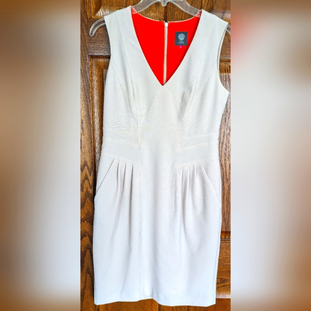 Vince Camuto Khaki Sleeveless Dress Size 4